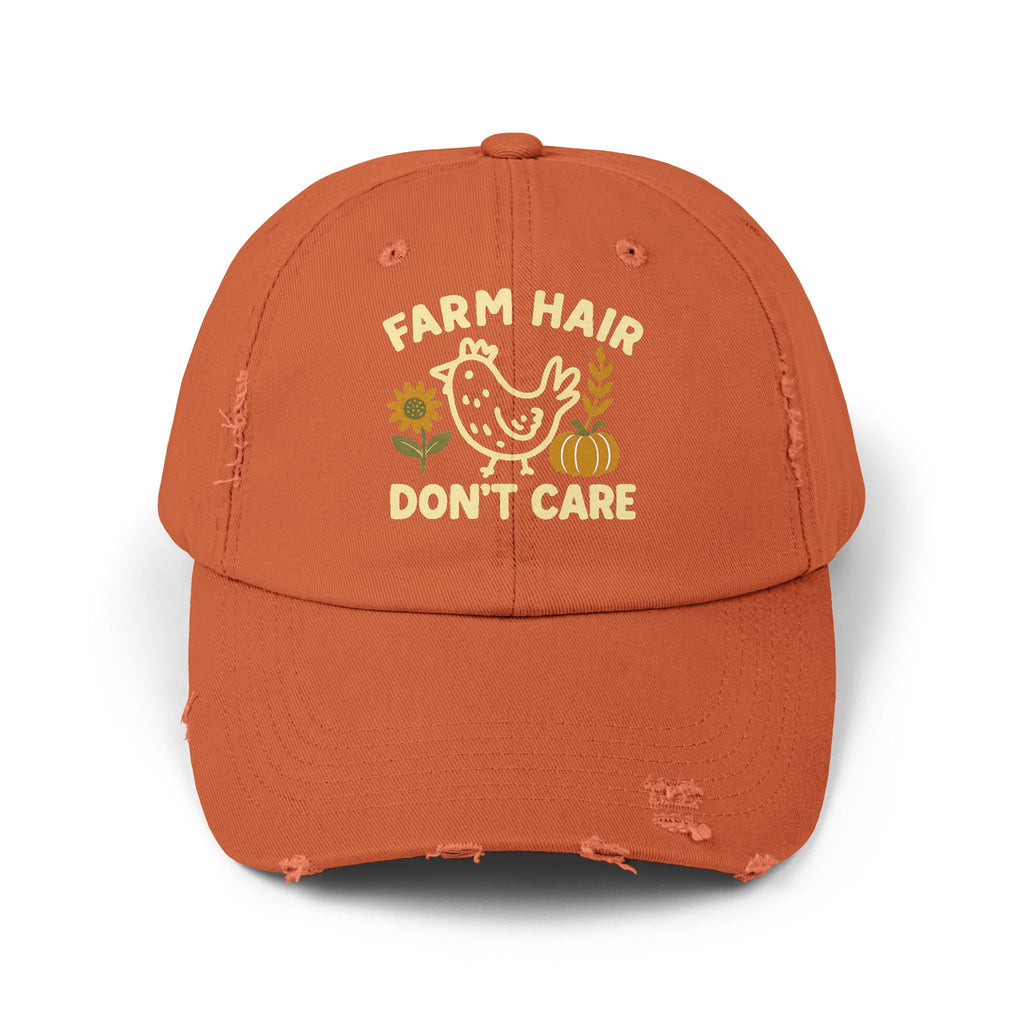 Farm Hair Don't Care Distressed Hat