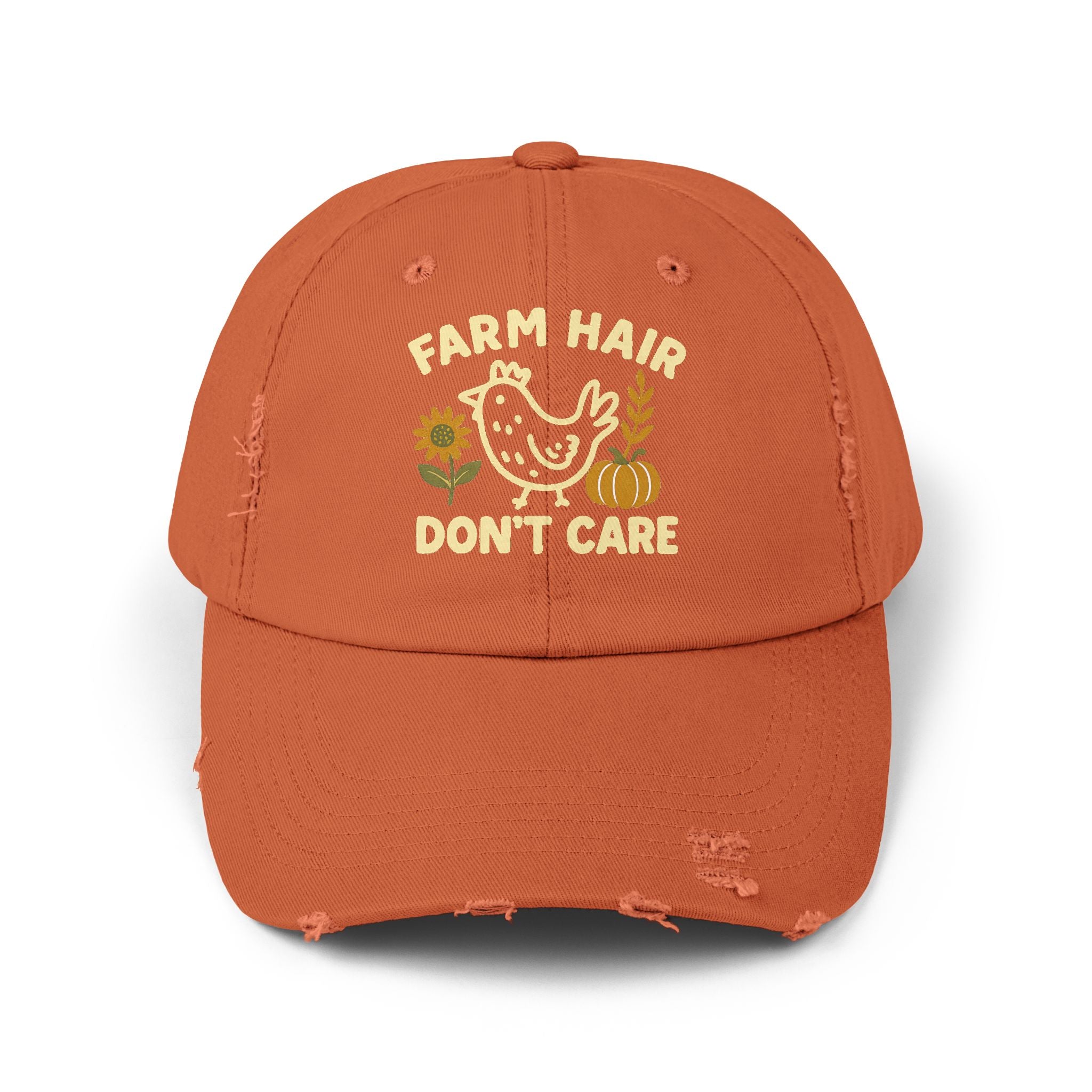 Farm Hair Don't Care Distressed Hat