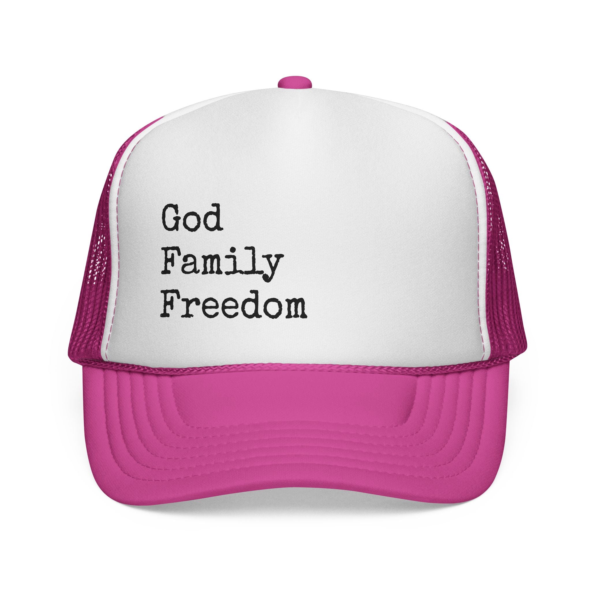 God Family Freedom Trucker Hat