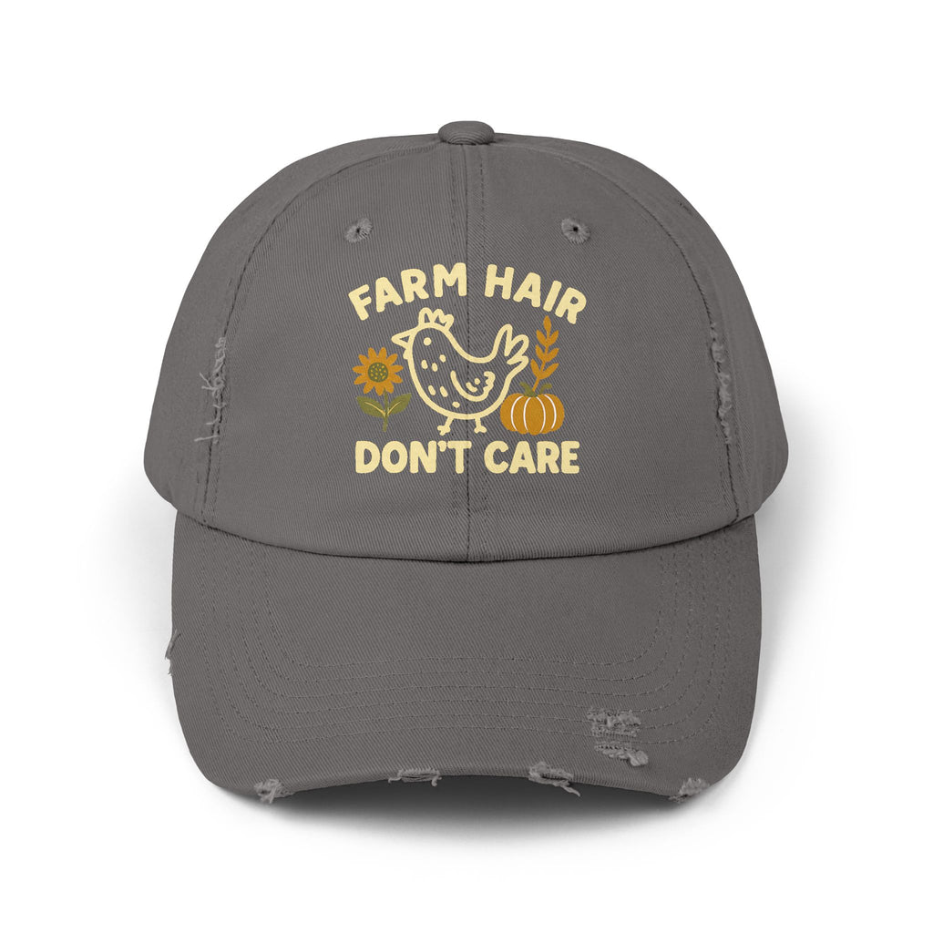 Farm Hair Don't Care Distressed Hat