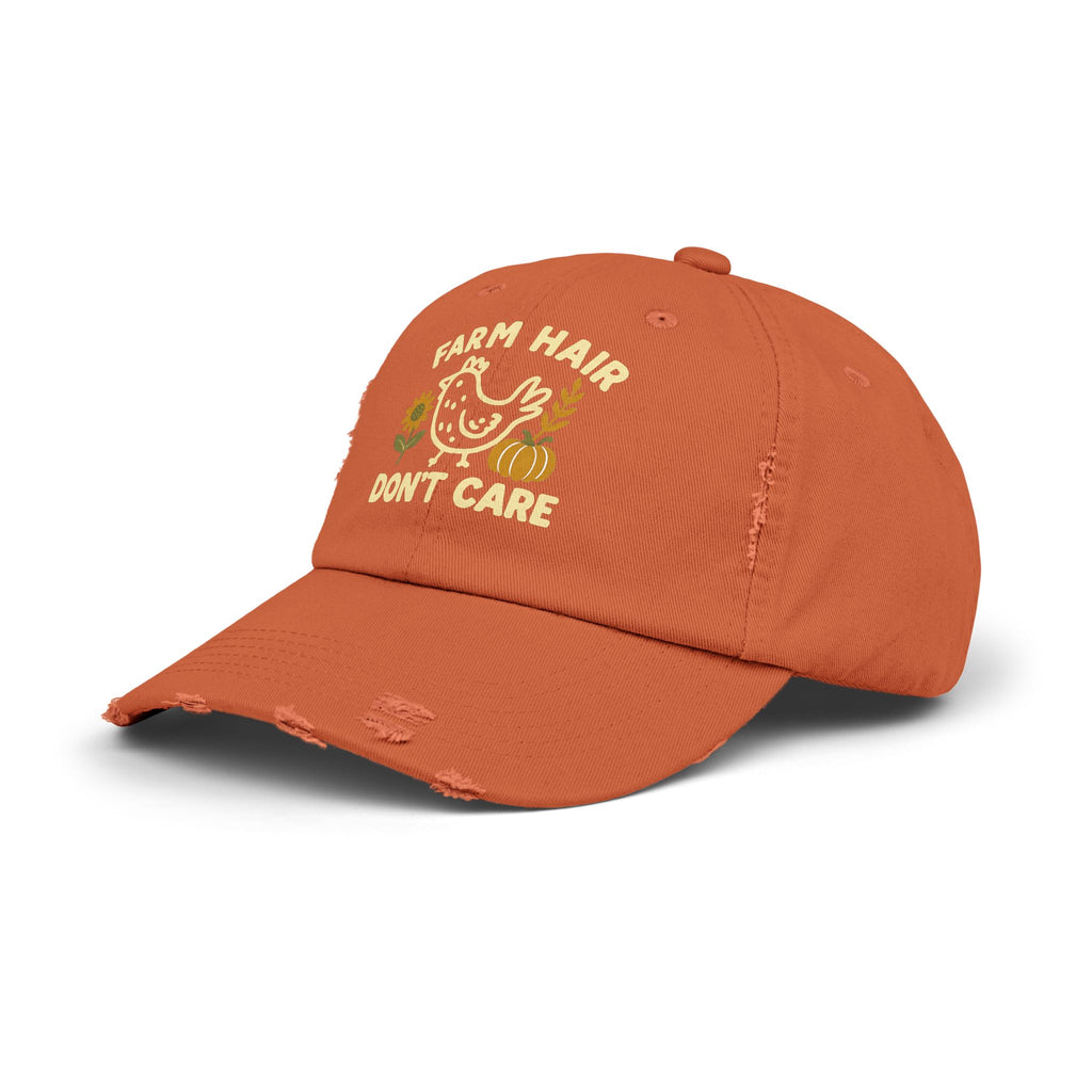 Farm Hair Don't Care Distressed Hat