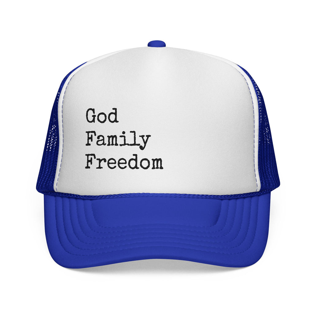 God Family Freedom Trucker Hat