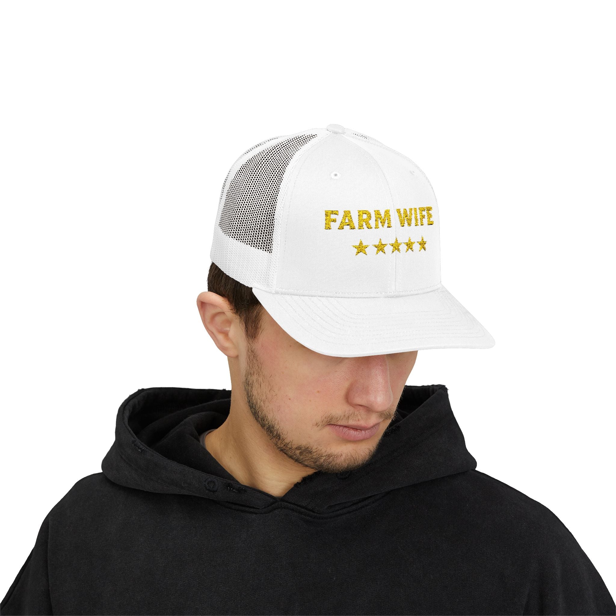 Farm Wife 5 Star Trucker Hat | Embroidered