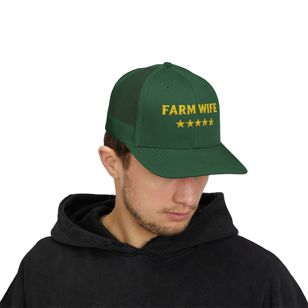 Farm Wife 5 Star Trucker Hat | Embroidered