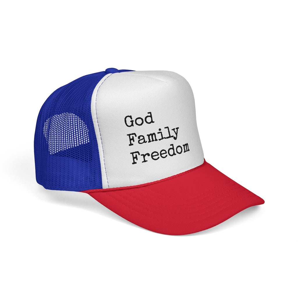 God Family Freedom Trucker Hat