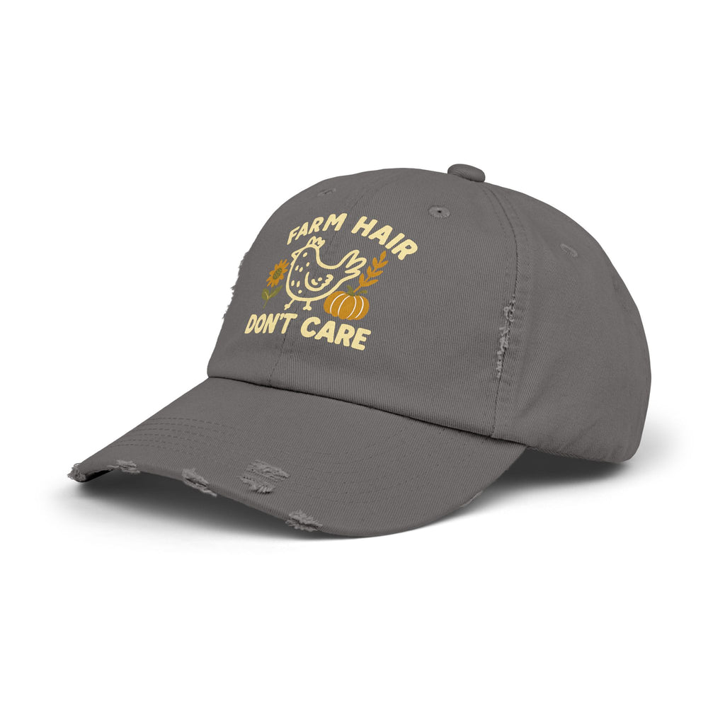 Farm Hair Don't Care Distressed Hat