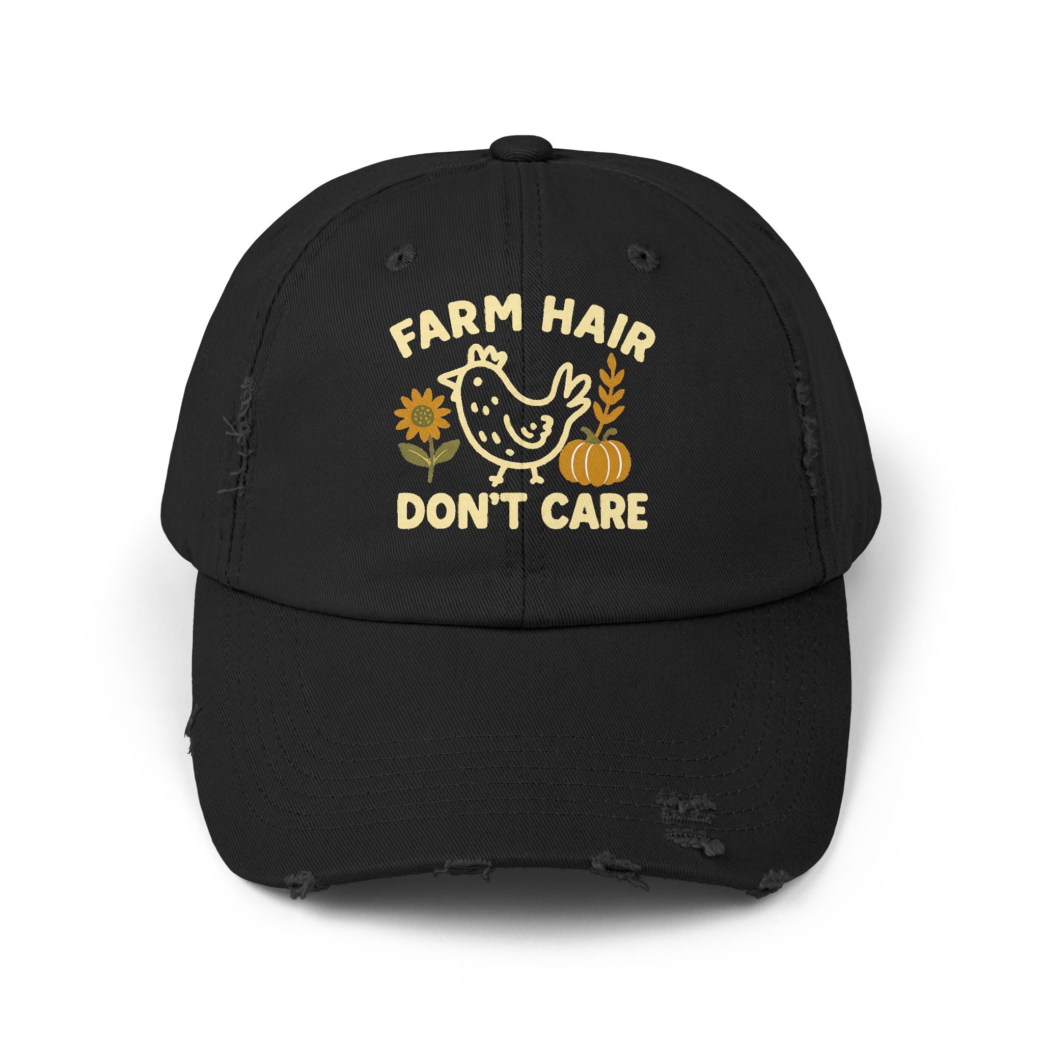 Farm Hair Don't Care Distressed Hat