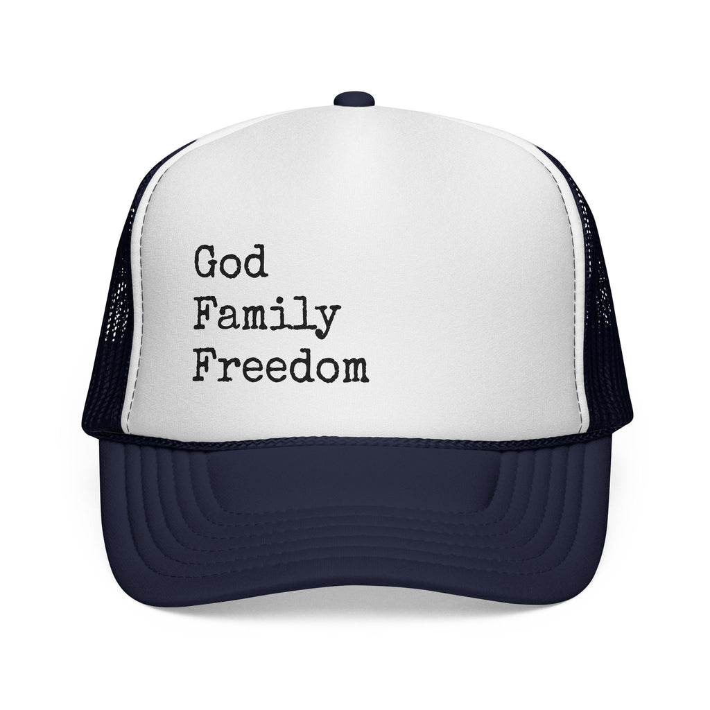 God Family Freedom Trucker Hat