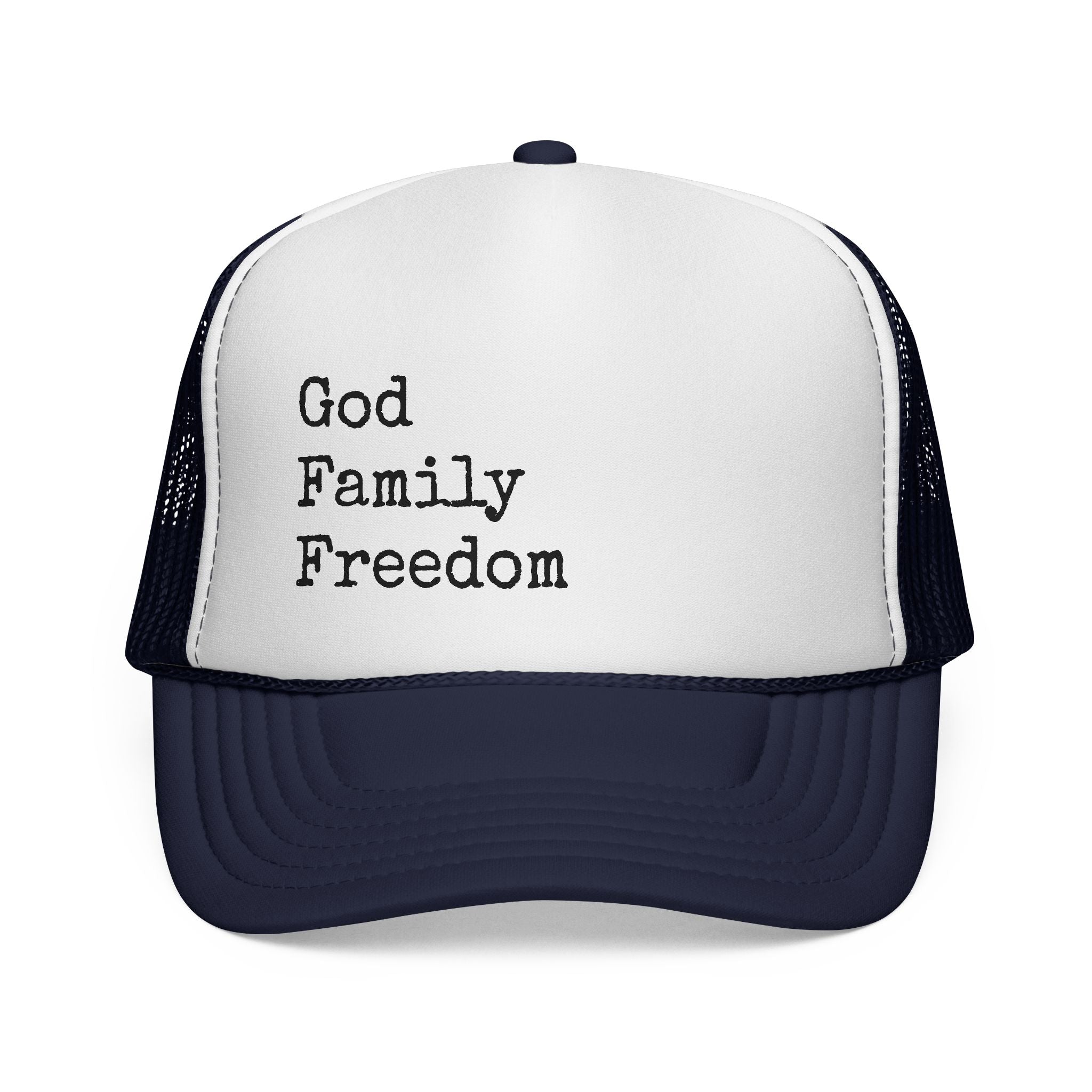 God Family Freedom Trucker Hat