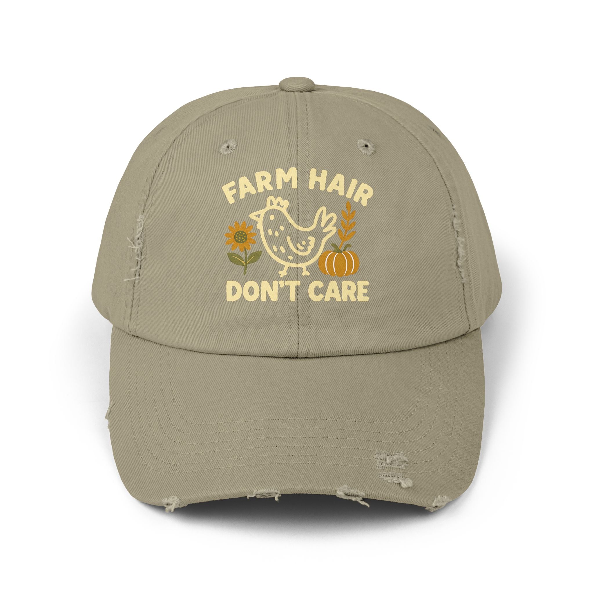 Farm Hair Don't Care Distressed Hat