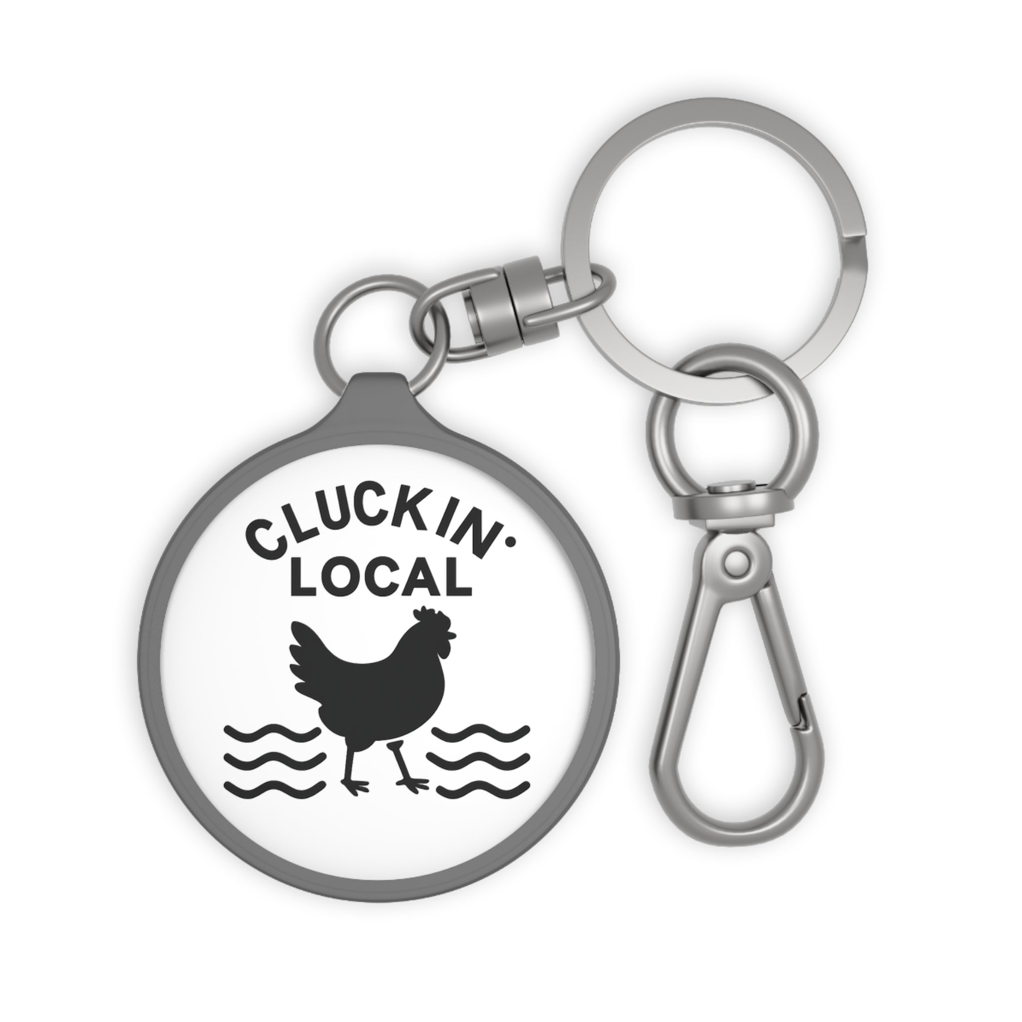 Cluckin Local Keychain Keyring