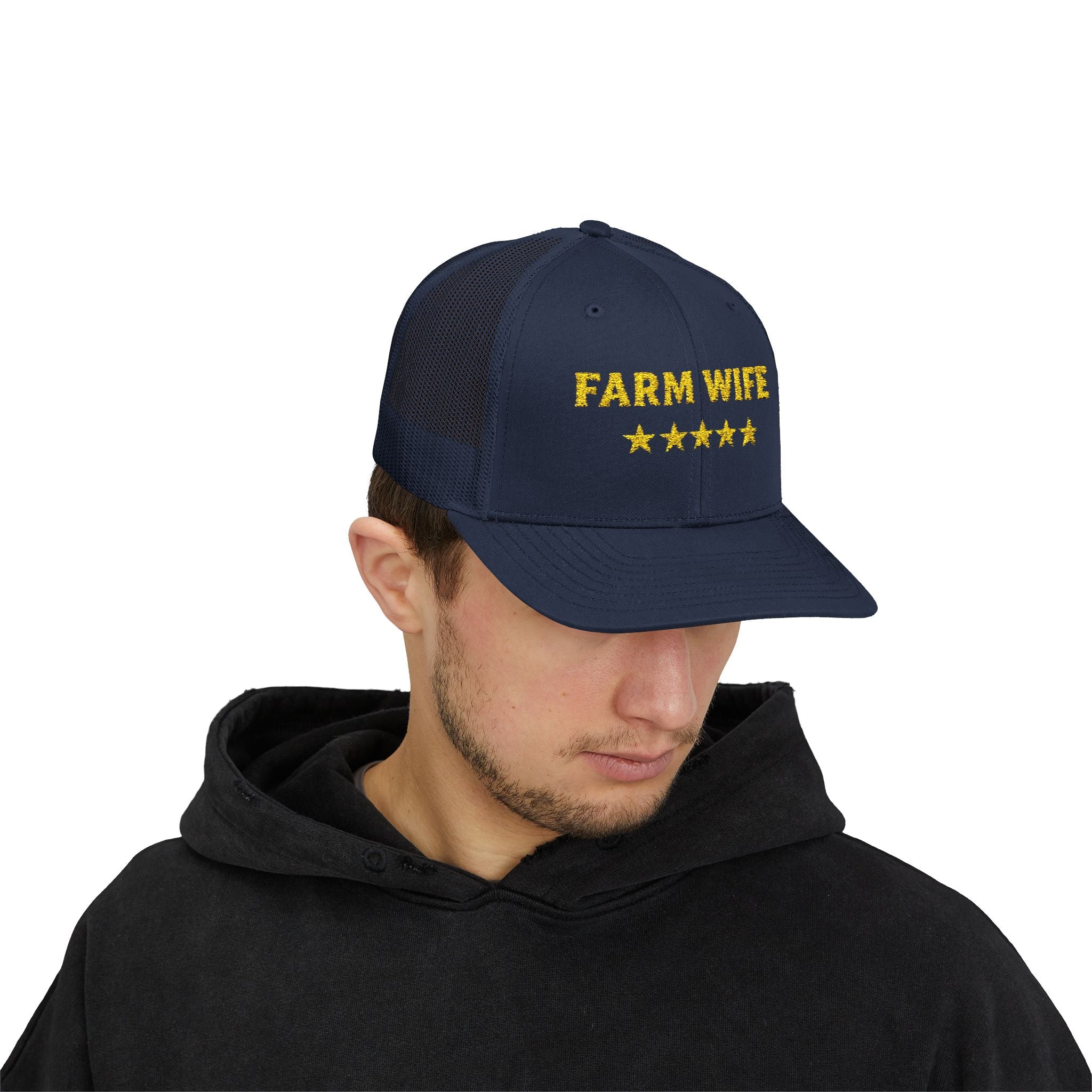 Farm Wife 5 Star Trucker Hat | Embroidered